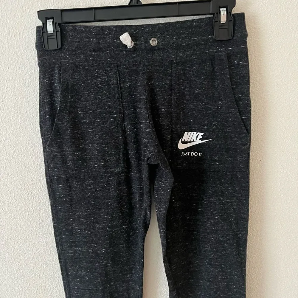 Nike Large Girl's Drawstring Jersey Marled Knit Pants S